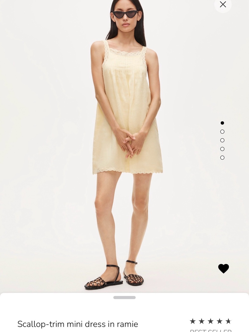 J. Crew Yellow Eyelet-Trim Sundress NWT - Picture 4 of 4